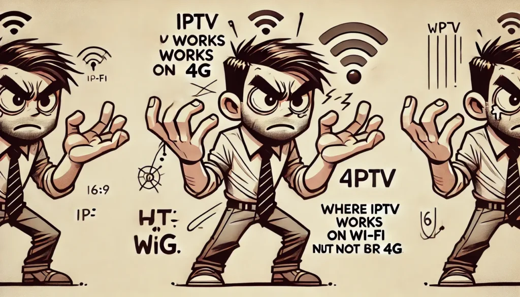 IPTV en Wi-Fi mais pas en 4G